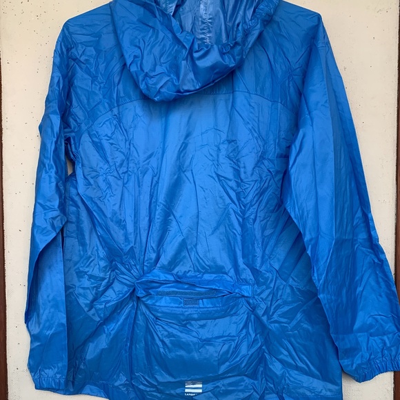 NWT LANDSEND Full Zip Hooded Packable Windbreaker - Picture 7 of 7
